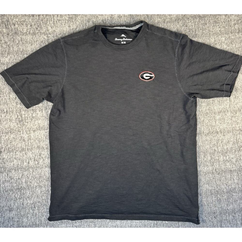 Mens Tommy Bahama Georgia Bulldogs Black Tshirt Medium With Stitched Logos
